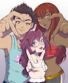 Human Looru, Midnight and Cinder by laoru