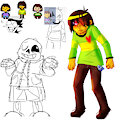 various undertales and deltarunes but mainly deltarunes