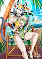 Sarah at the Beach by NyotaMwuaji
