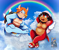Art Trade Up in the clouds by HamsterGirlTheHamster