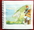 Watercolor Journey: Zak in Corniglia (6/20) by pandapaco