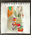 Watercolor Journey: Repaki in Riomaggiore (8/20) by pandapaco