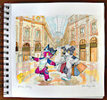 Watercolor Journey: Mica and Porter in Milan (10/20) by pandapaco