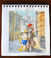 Watercolor Journey: Flurrabell and Helios in Milan (11/20) by pandapaco