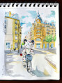 Watercolor Journey: Furzy in Paris (14/20) by pandapaco