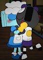 French Kissing a Maid :3 by FleckyDaBnuy
