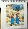 Watercolors Journey: Chase and Samy in New York (20/20) by pandapaco