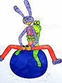 Jax and Ribbit's bouncy fun by Balloonbouncer