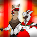 Un dibujo de mis ocs , Julio🦙 y Asiri🐶&nbsp;&nbsp;unido es fiestas patrias. by jayritus