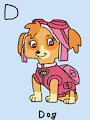 Skye in AngesSZ's Animal Alphabet Cards by NickJrBunniesFan