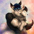 red & blue by Duganfuzzblusher