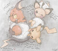 Pika Family Doodle (Messy) by OverFlo207