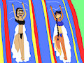 Katswell And Carmelita On Bouncy Waterslide by DanvilleChronicles