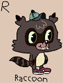 Raccoon (The Bagel and Becky Show) in AngesSZ's Animal Alphabet Cards