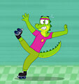 Croc losing his balance while skating by WC0607Gator