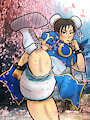 Chun Li's Pampered Upskirt 🍼💖 by CanvasNCrinkles