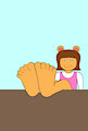 DW's feet on the table by TheFurryTree