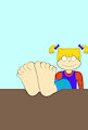 Angelica's feet on the table