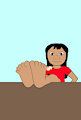 Lilo's feet on the table