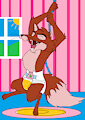 ABDL Skalrag laughing while messing his own diaper