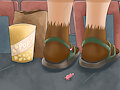 Rockruff, the movie and the spycam [sandals pinkies]