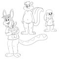 [Gift] Eric, Kendall, a plush, and little bunny by CharlesBunny