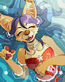 Poolside Chilling by velvetsketch