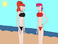 Envy Adams And Ramona Flowers At The Beach by DanvilleChronicles