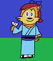 Sally In Her Kimono At Night