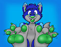 Wiggle Your Toes Day YCH - Riggy the Folf by AngelBlancoArts