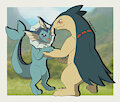 Vaporeon and Typhlosion