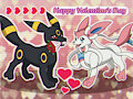 Umbreon and Sylveon - Valentine's Day
