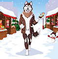 Husky Holiday by ArtsbyAdelyn