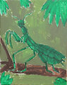 Praying Mantis Acrylic Painting