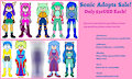 August Sonic Adopts Sale! $30USD EACH! by MelSky