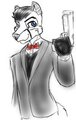 The Spy with the Red Bowie  by Doubleofox