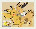 Pikachu and Jolteon by DarlanSpace