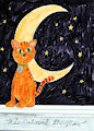 The Cat and the Moon (Colored)