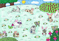 Flower Bunnies in the meadow by KatarinaTheCat18