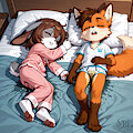 Vinscent and Fiona having a little accident in their sleep by Vinscent