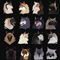 OPEN WOLF ADOPTABLE BUSTS
