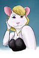 Portrait - Victoria, white mouse by Gashren