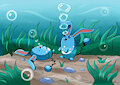 Ko-fi commission - Underwater bunnies by LunarTurtle