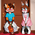 Vinscent and Fiona: wetting at occupied toilet by Vinscent