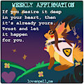 ☆ Weekly Affirmation ☆ by lovespell