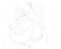 Ribbon,magical pastel fatty moth boi by Arakasa