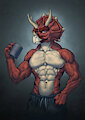 Yahlin's post workout promo shot by Inert-Ren by Leomane