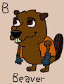 Beaver (Courage the Cowardly Dog) in AngesSZ's Animal Alphabet Cards