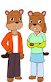 (My OC) Darwin the Beaver & Edwina the Beaver by Bali0004