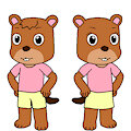 (My OC) Nugget the Beaver & Pinch the Beaver by Bali0004